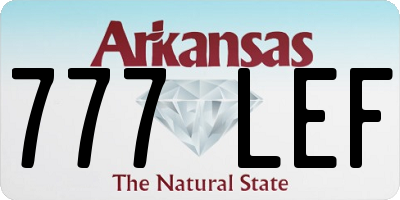 AR license plate 777LEF