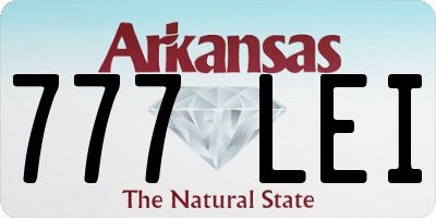 AR license plate 777LEI