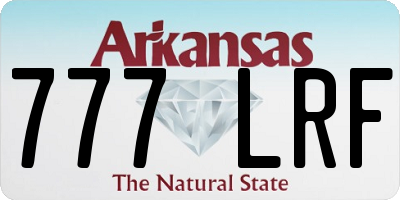 AR license plate 777LRF