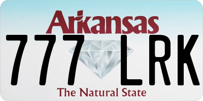 AR license plate 777LRK