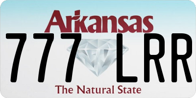 AR license plate 777LRR