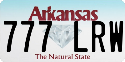 AR license plate 777LRW