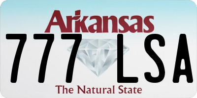 AR license plate 777LSA