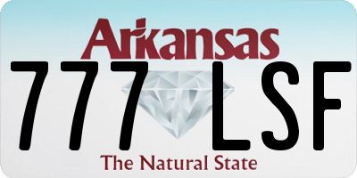 AR license plate 777LSF