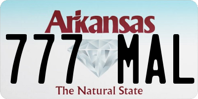 AR license plate 777MAL