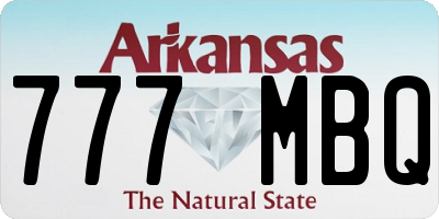 AR license plate 777MBQ