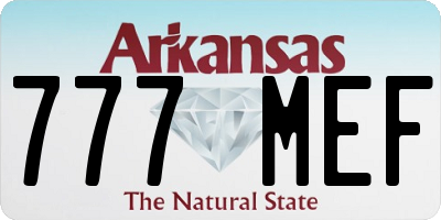 AR license plate 777MEF