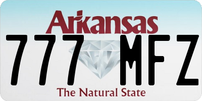AR license plate 777MFZ