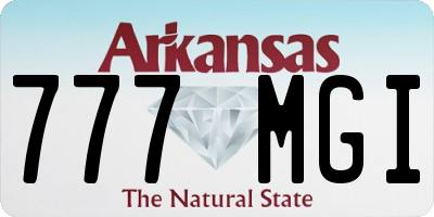 AR license plate 777MGI
