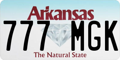 AR license plate 777MGK
