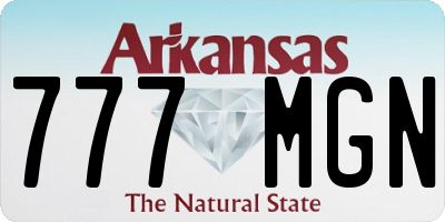 AR license plate 777MGN