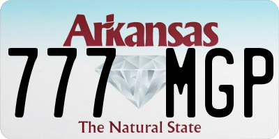 AR license plate 777MGP