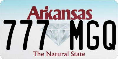 AR license plate 777MGQ
