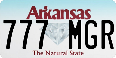 AR license plate 777MGR