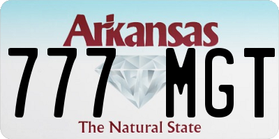 AR license plate 777MGT