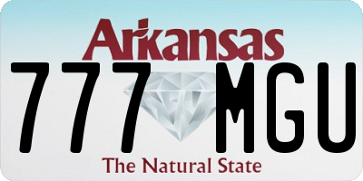 AR license plate 777MGU