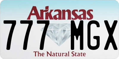 AR license plate 777MGX