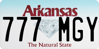 AR license plate 777MGY
