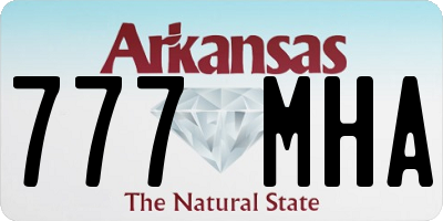 AR license plate 777MHA