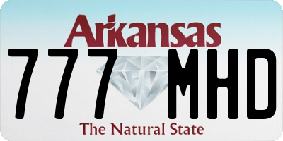 AR license plate 777MHD