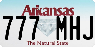 AR license plate 777MHJ