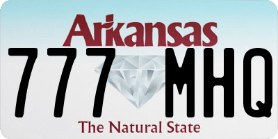 AR license plate 777MHQ