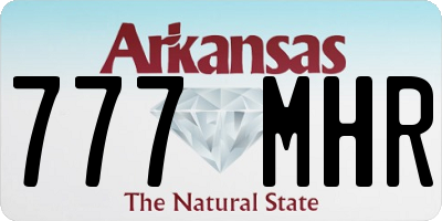 AR license plate 777MHR