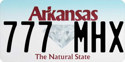 AR license plate 777MHX