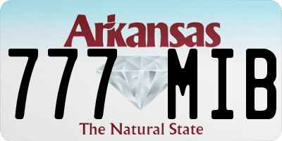 AR license plate 777MIB
