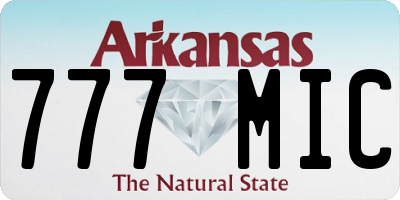 AR license plate 777MIC