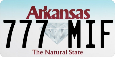 AR license plate 777MIF