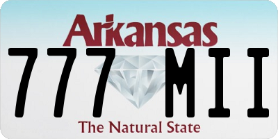 AR license plate 777MII