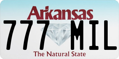AR license plate 777MIL