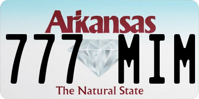 AR license plate 777MIM