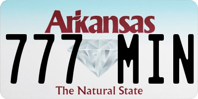 AR license plate 777MIN