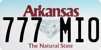 AR license plate 777MIO