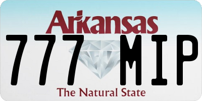 AR license plate 777MIP