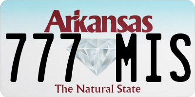 AR license plate 777MIS