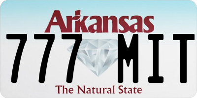 AR license plate 777MIT