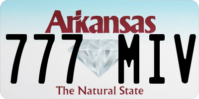 AR license plate 777MIV