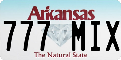 AR license plate 777MIX