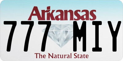 AR license plate 777MIY