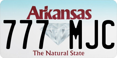 AR license plate 777MJC