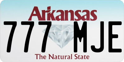 AR license plate 777MJE