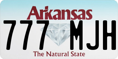 AR license plate 777MJH