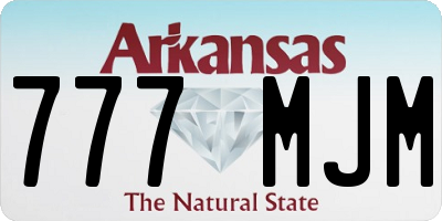 AR license plate 777MJM