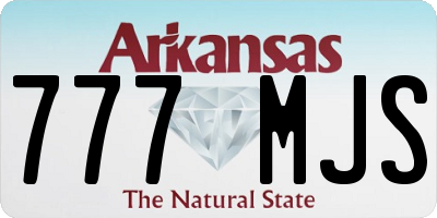 AR license plate 777MJS