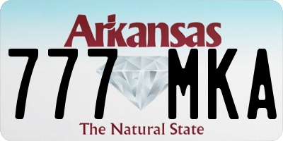 AR license plate 777MKA