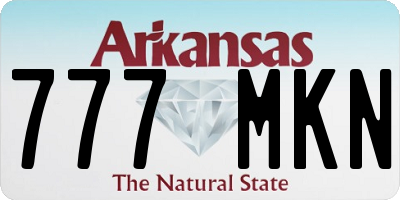 AR license plate 777MKN