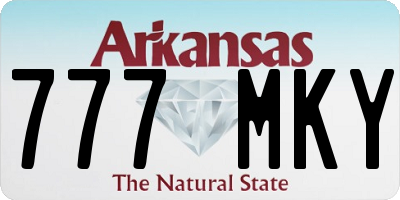 AR license plate 777MKY